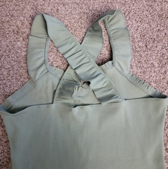 Sage Ribbed Bodysuit - Picture 3 of 4